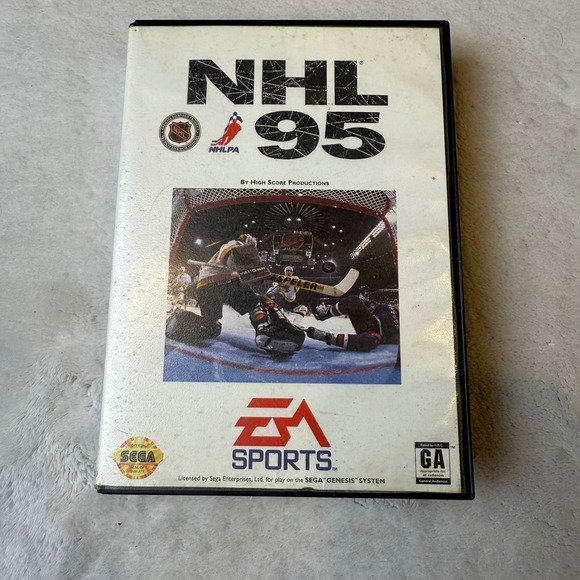 Ea Sports Other - NHL 95 EA Sports Sega Genesis Video Game Cartridge Manual Case